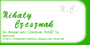 mihaly czesznak business card